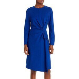 Kobi Halperin Joanna Blue Ruched Career Office Dress Size Small